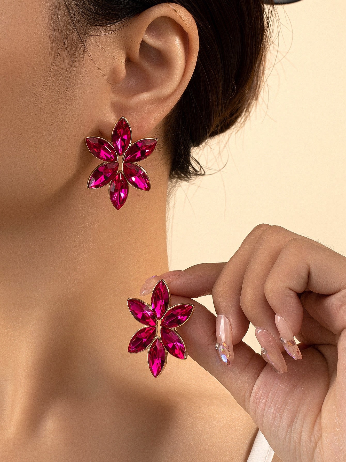 Fearless Woman Flower Child Stud Earrings