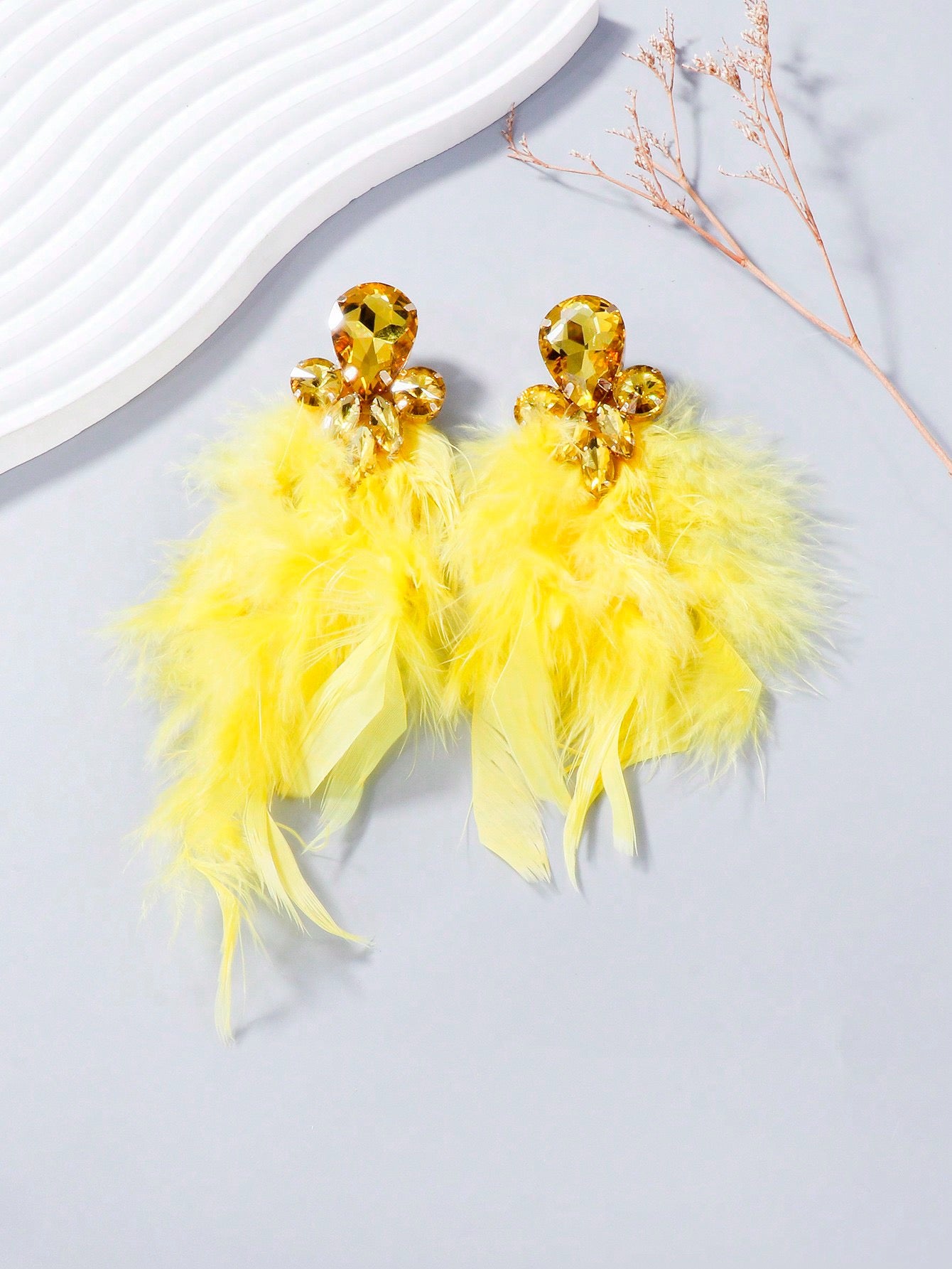 Flawless Woman Feather Earrings
