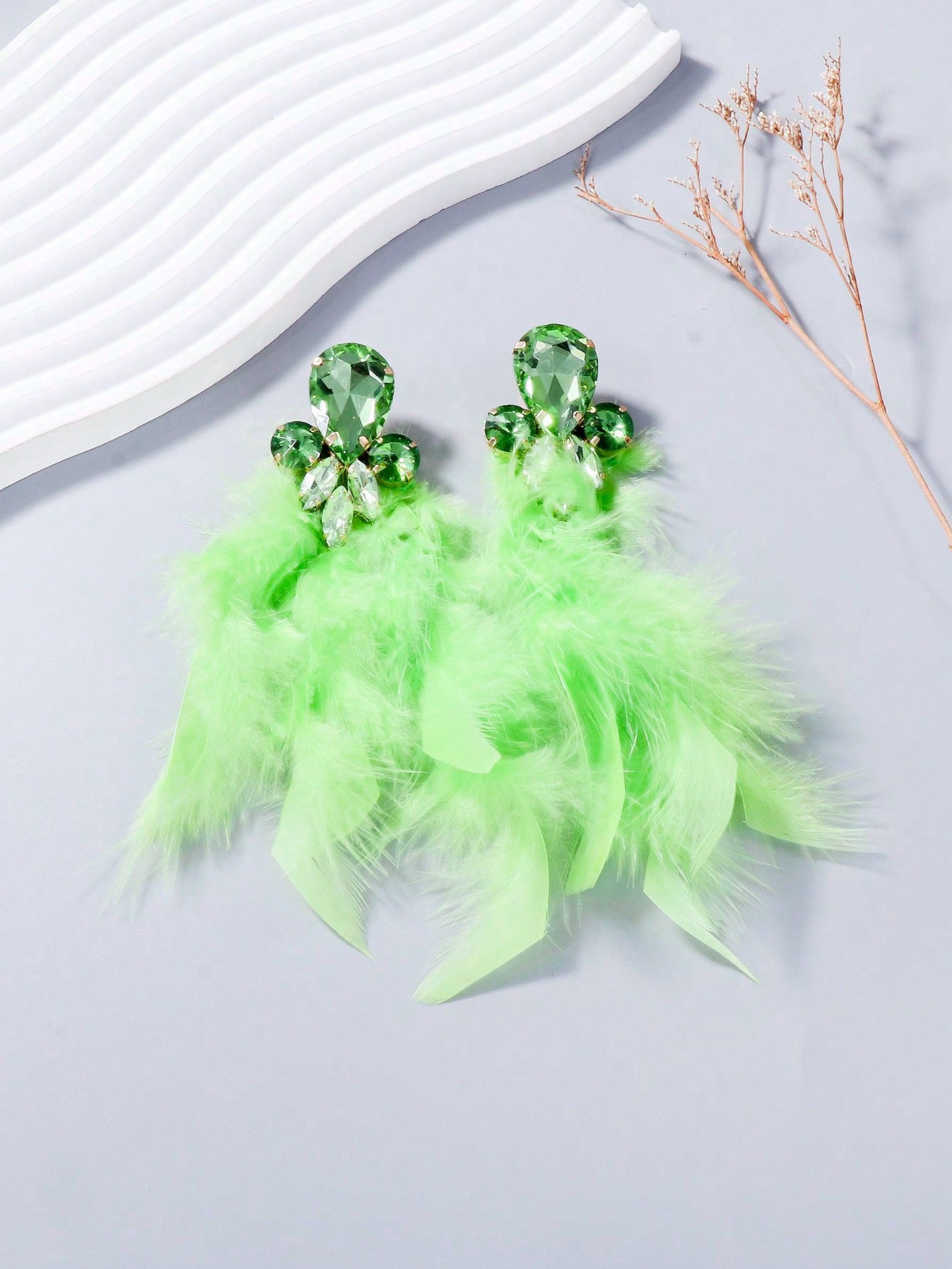 Flawless Woman Feather Earrings