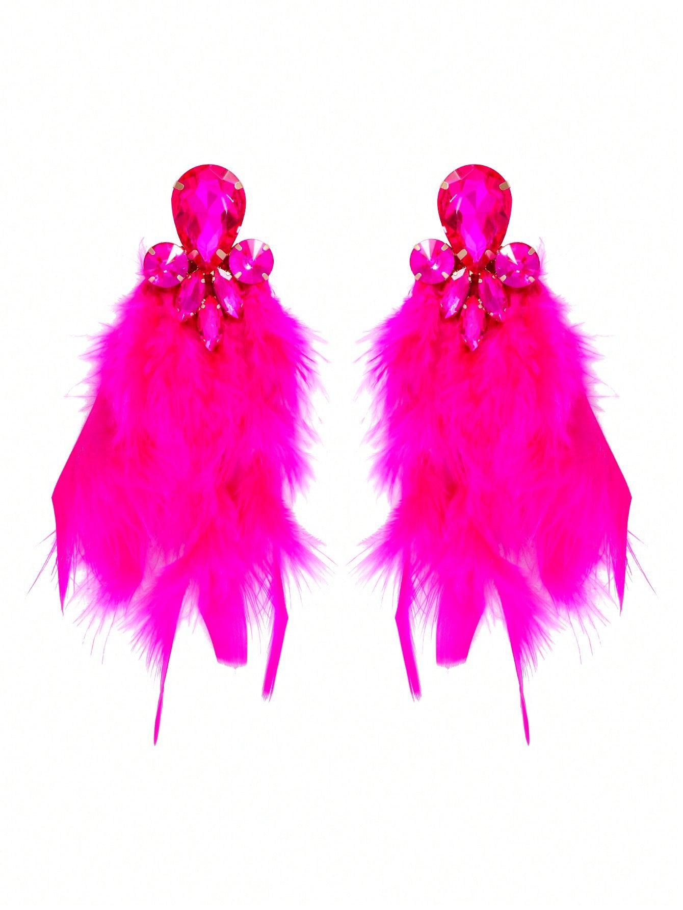 Flawless Woman Feather Earrings