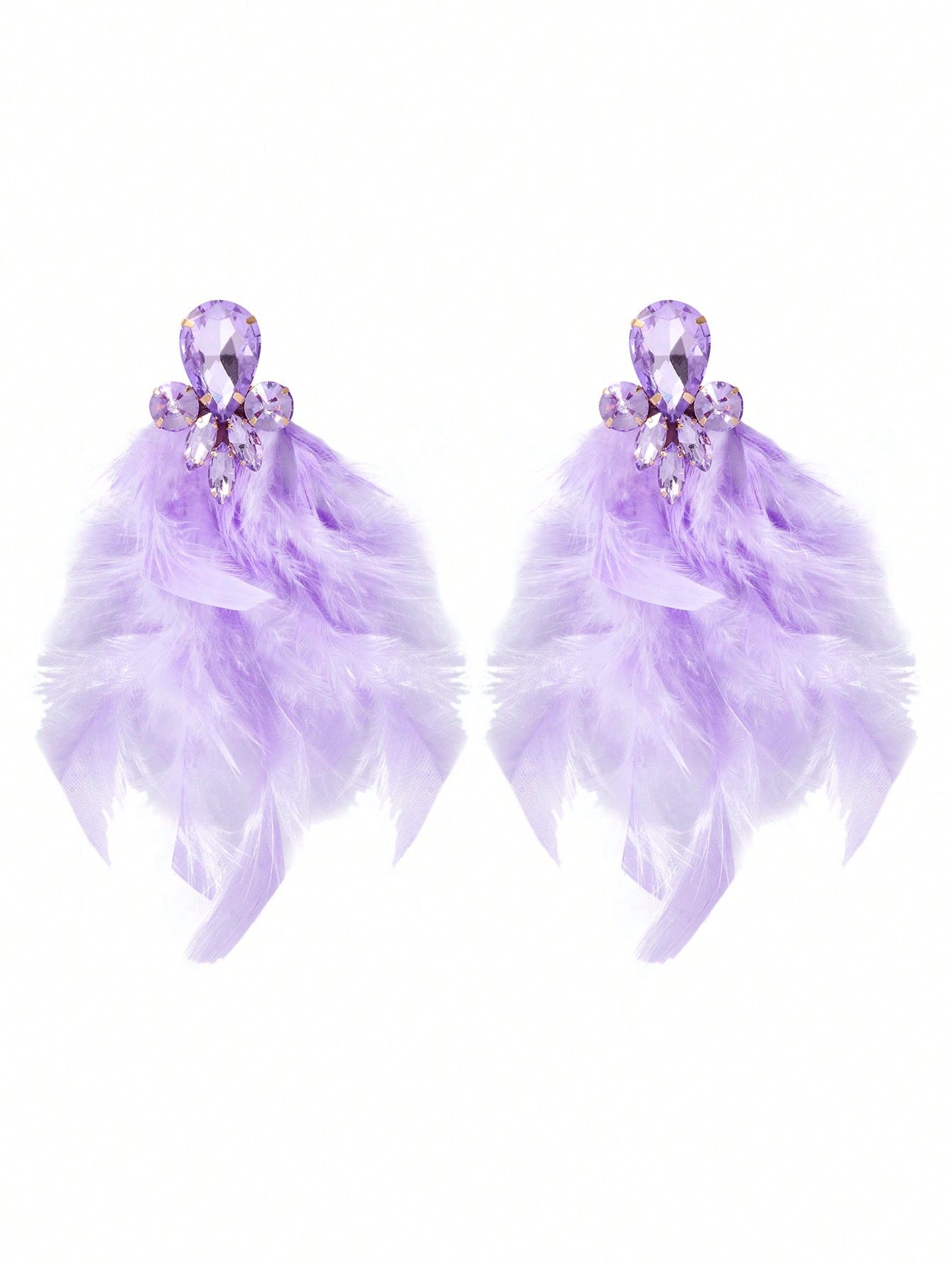 Flawless Woman Feather Earrings