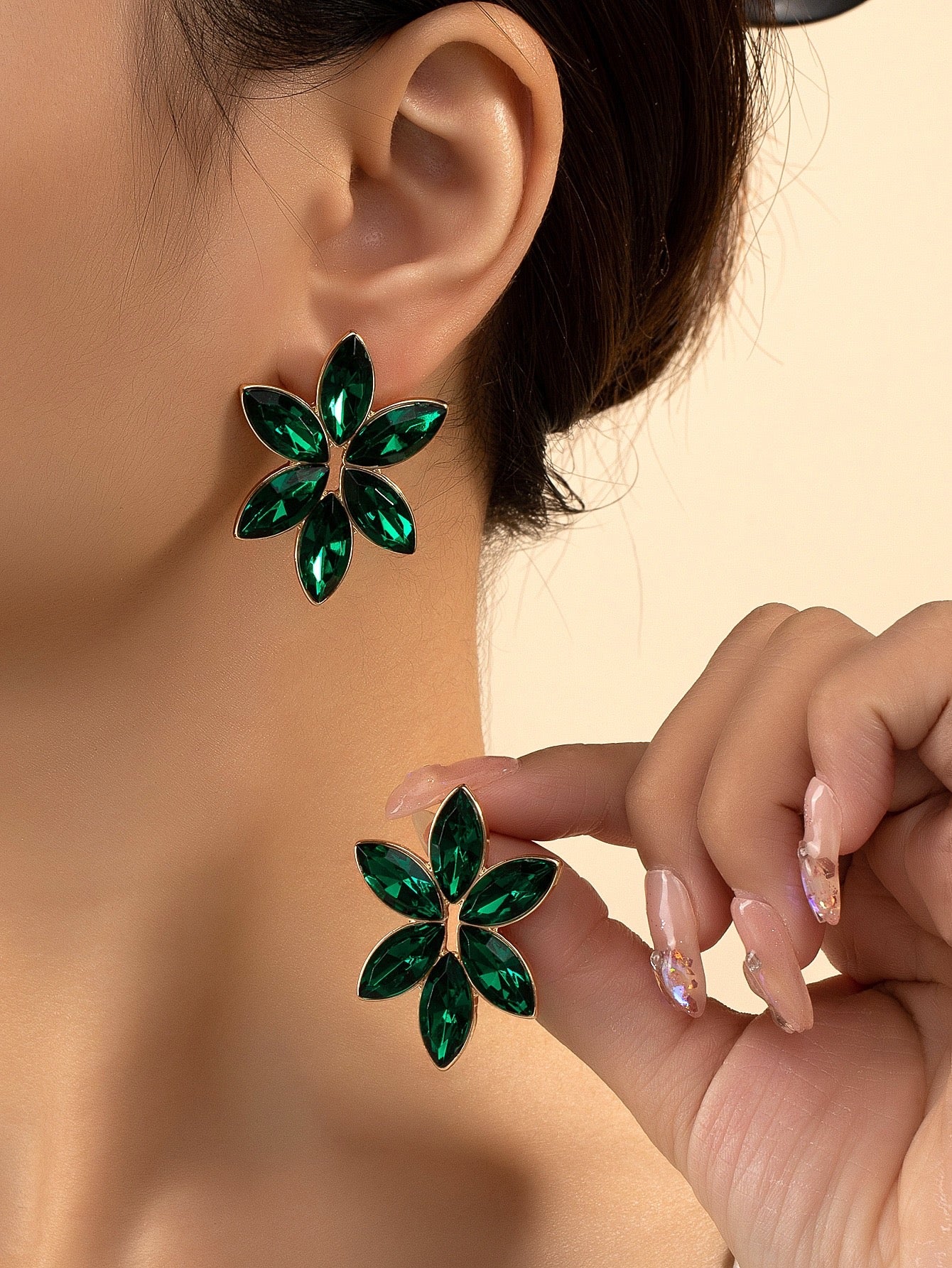 Fearless Woman Flower Child Stud Earrings
