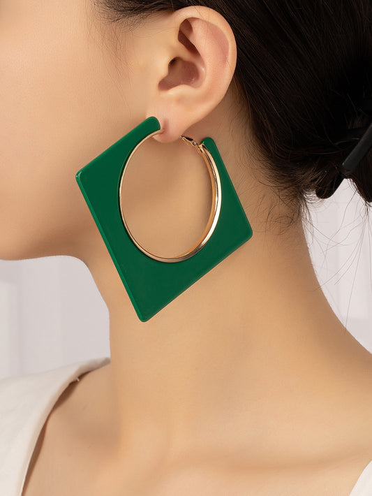 Fearless Woman Hooked Hoop Earrings