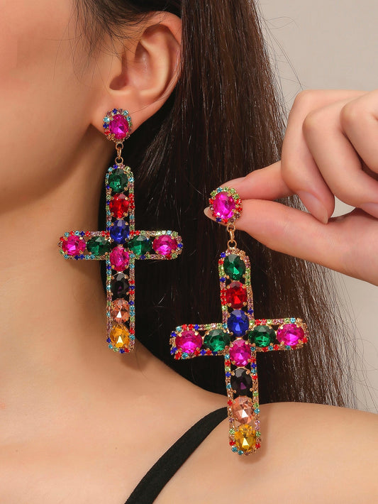 Fancy Woman He Is Lord Cross Earrings