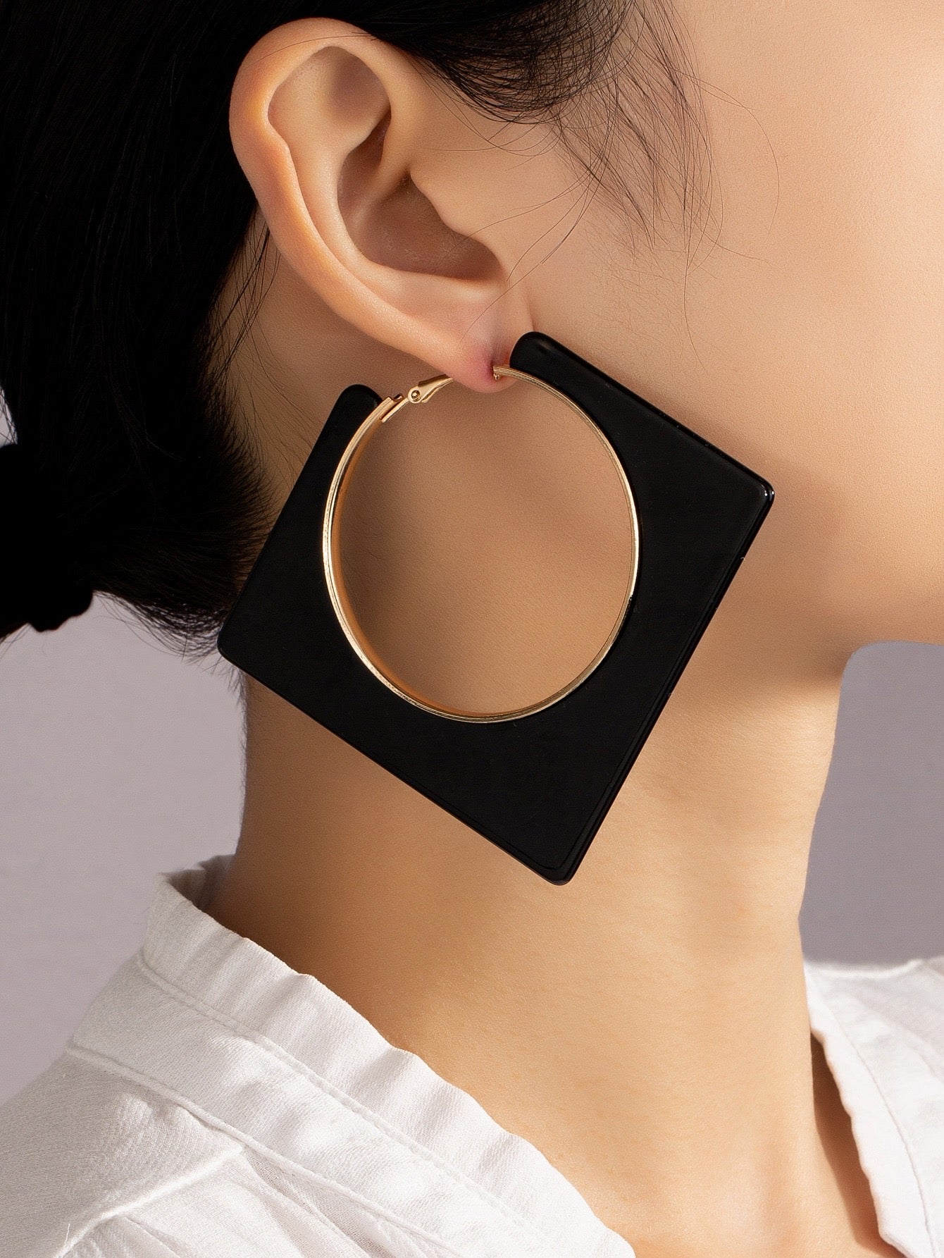 Fearless Woman Hooked Hoop Earrings