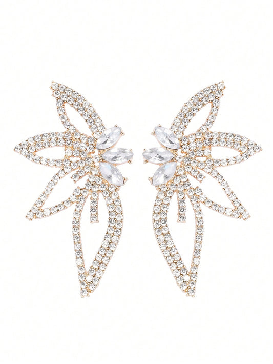 Fearless Woman Flower Girl Stud Earrings