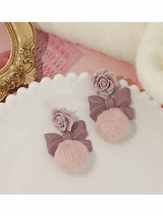 Fabulous Woman Pink Bloom Earrings