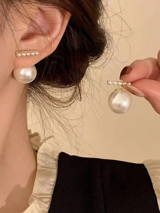 Fabulous Woman Classic Pearl Stud Earrings