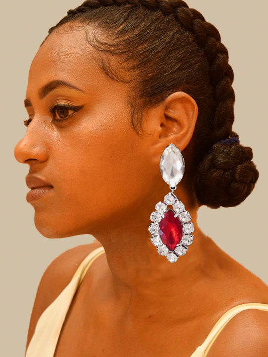 Fearless Woman Diamond Clip on Earrings