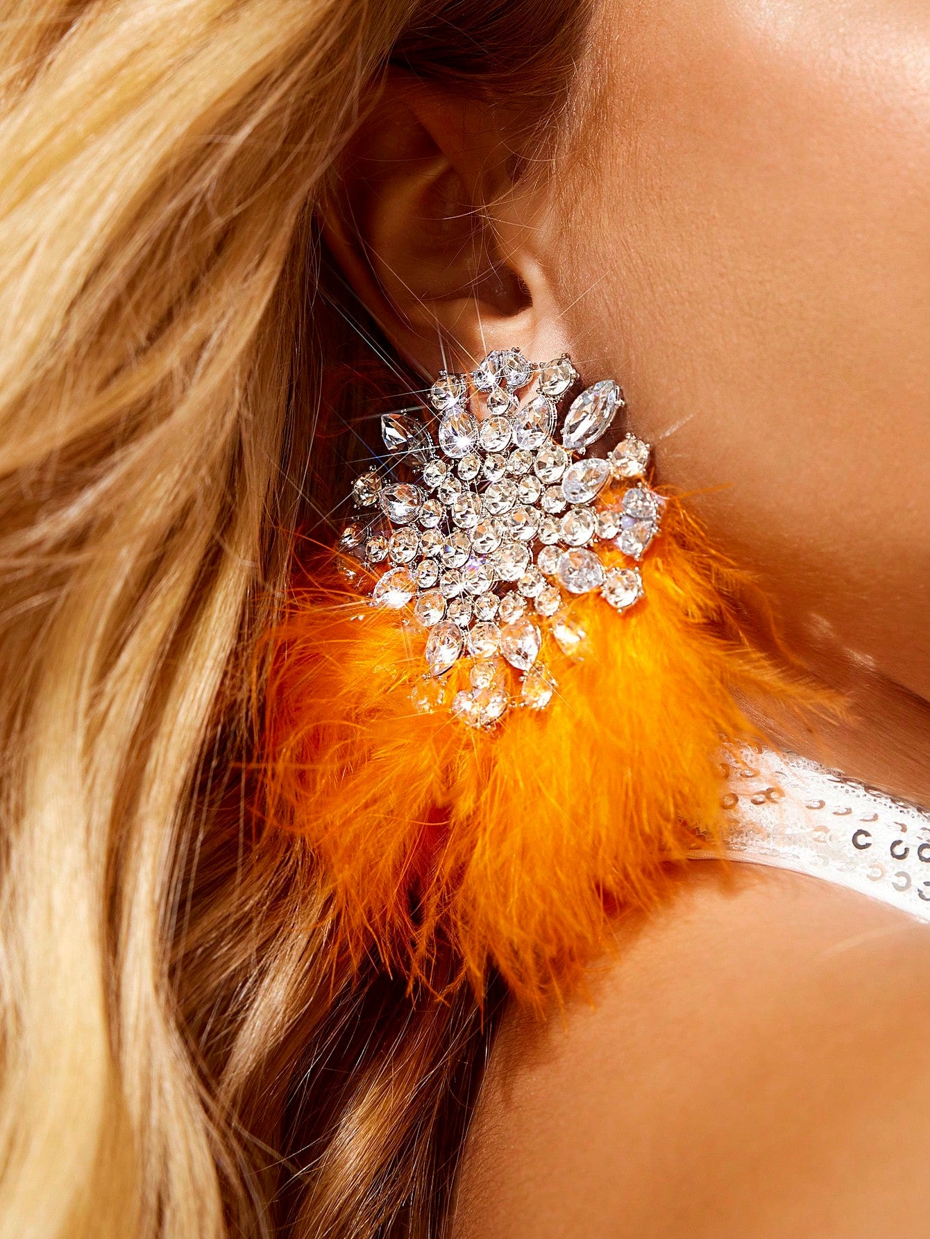 Flawless Woman Star Feather Earrings