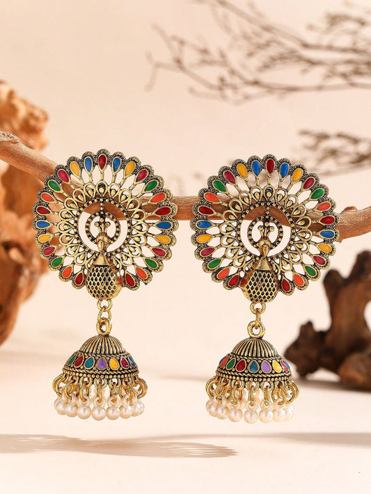 Fierce Woman Peacock Earrings