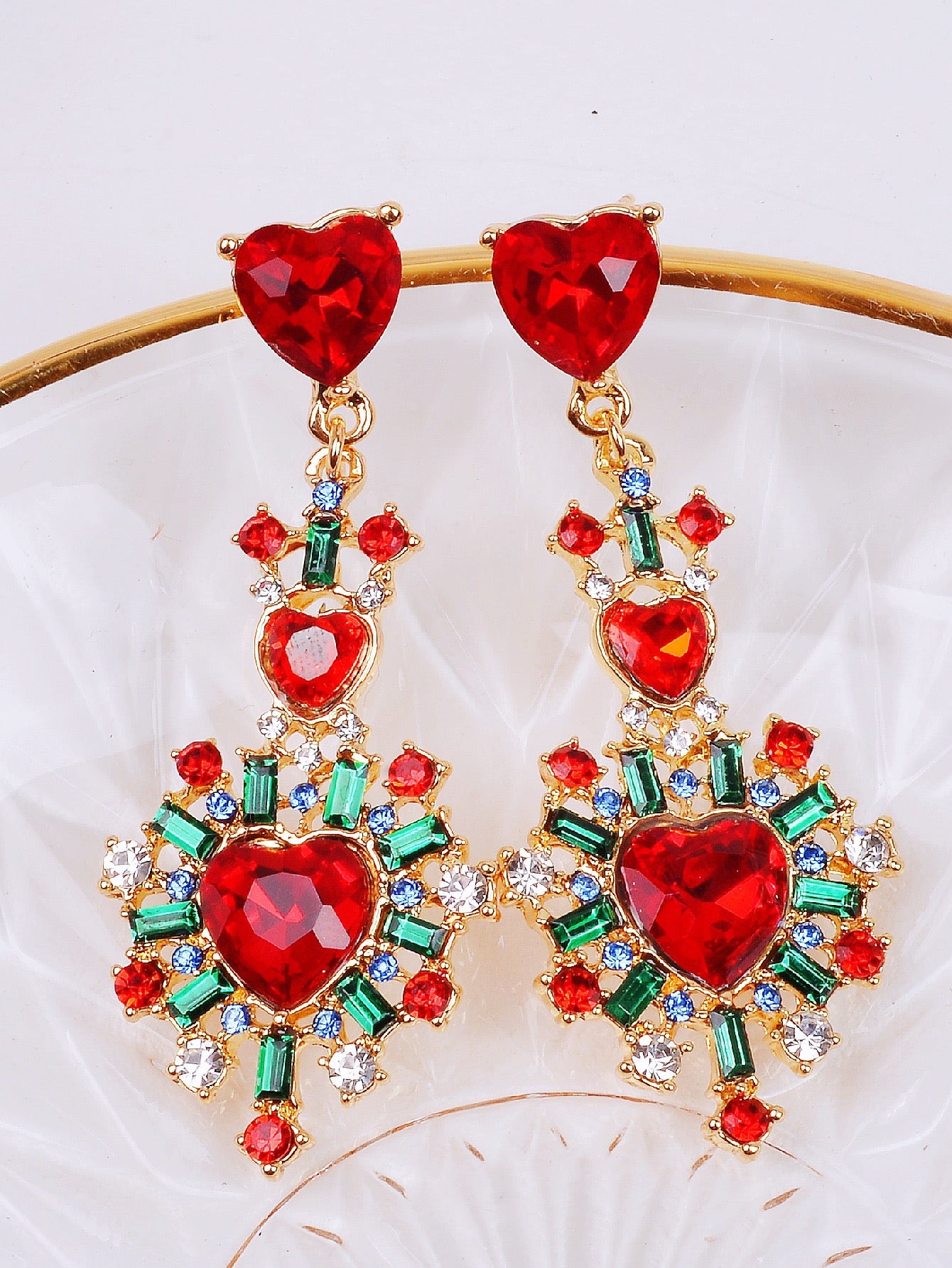 Fearless Woman Baby Girl Heart Earrings