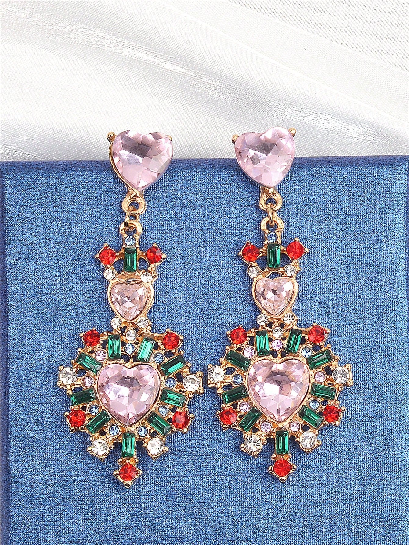 Fearless Woman Baby Girl Heart Earrings
